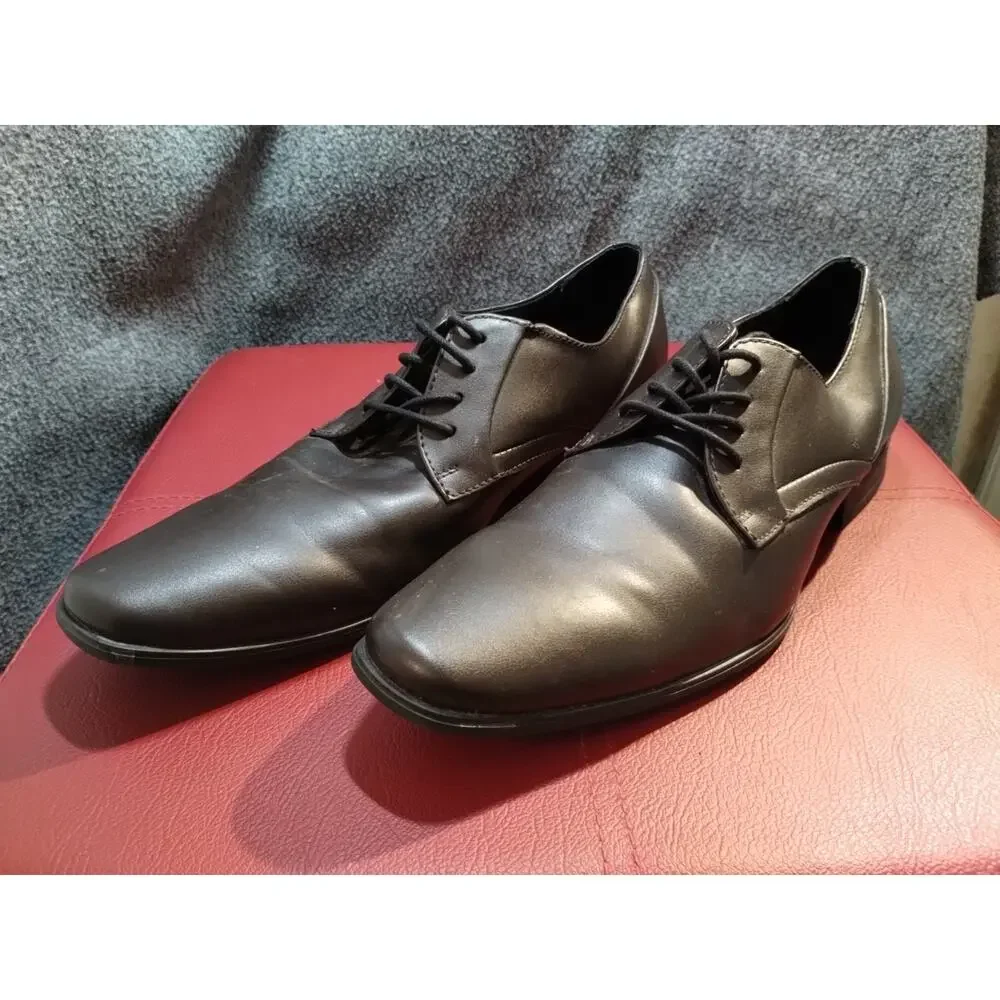 Calvin Klein Mens Benton Smooth Leather Oxford Dress Shoes Dark Brown Size 8 US